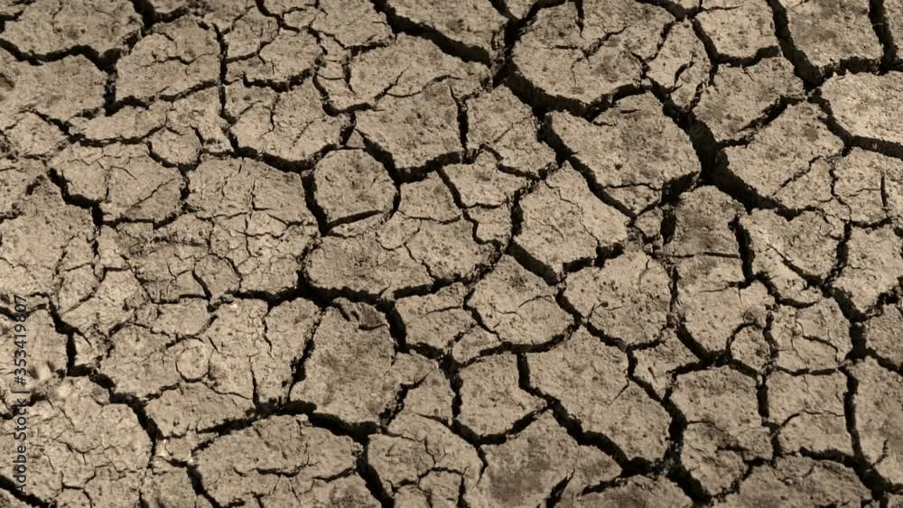Drought cracked soils, dry crack lakes, drought soil at the bottom of the river. Ecosystems caused by climate change. Drought concept. thirst and desertification. tilting bak view. top angle top view Drought cracked soils, dry crack lakes, drought soil at the bottom of the river. Ecosystems caused by climate change. Drought concept. thirst and desertification. tilting bak view. top angle top view