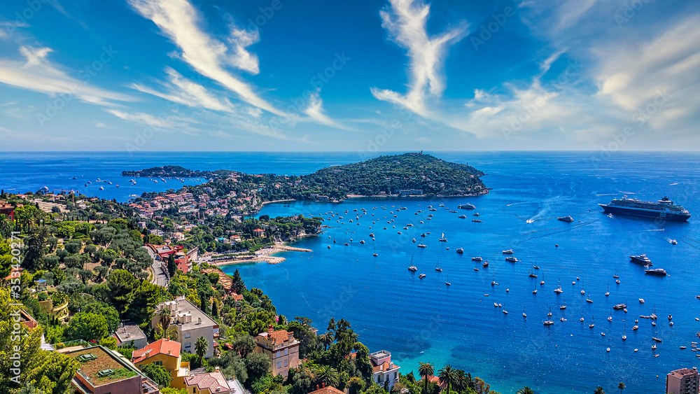 Beautiful view of Villefranche-sur-mer, France