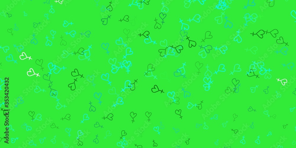 Light Green vector background with woman symbols.