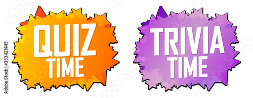Quiz and Trivia banners design template, vector illustration