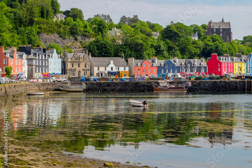 colourful harbour buildings at Tobermory the capital of the Isle of Mull, Argyll and Bute, Inner Hebrides