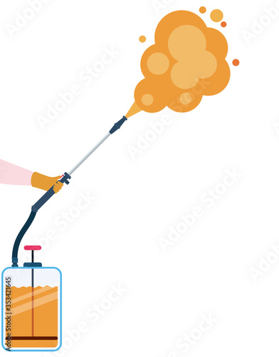 Pulverizer spray bottle with smoke vector design