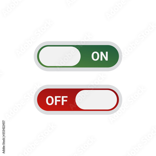 Switch button icon. vector on & off icon design. vector symbol photo