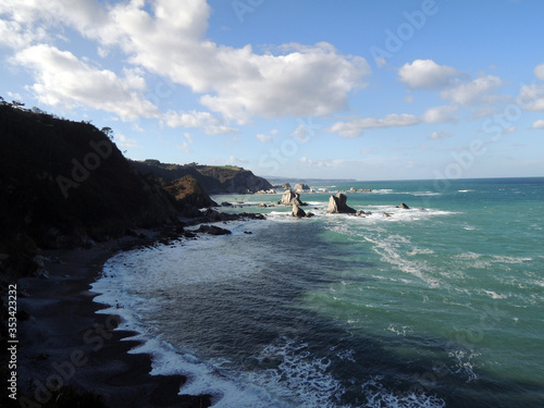 Silencio beach in Asturias. Spain