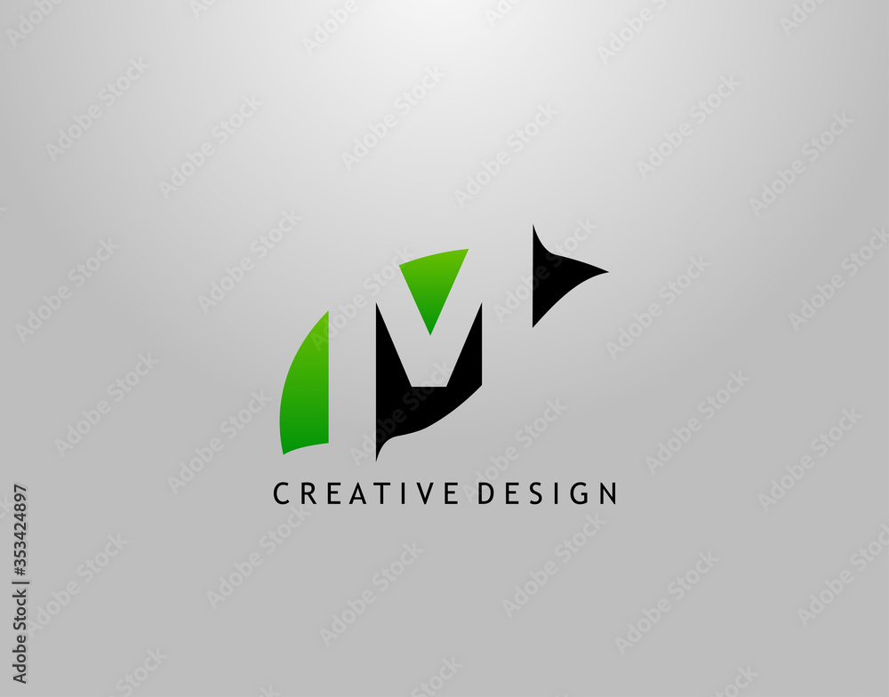 M Letter Logo. Modern Abstract of Hidden M With Simple Leave Shape. Eco Nature Concept Design. M Letter Logo. Modern Abstract of Hidden M With Simple Leave Shape. Eco Nature Concept Design.