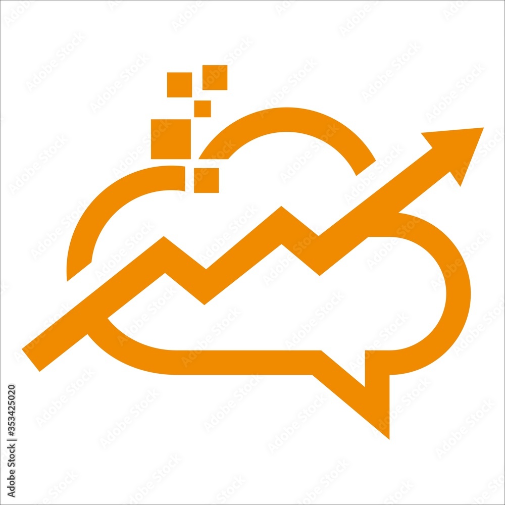 Abstract Cloud Technology arrow logo design template. vector illustration
Abstract Cloud Technology arrow logo design template. vector illustration