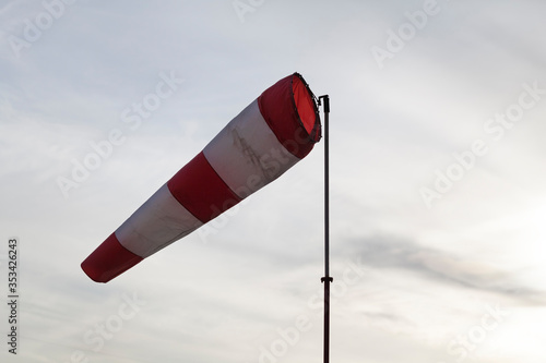 Obraz na płótnie Windsock on the pole show wind direction