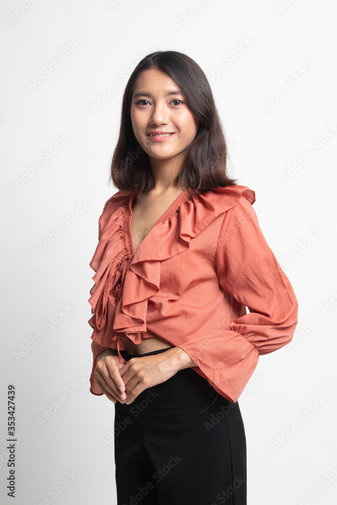 Portrait of beautiful young Asian woman . Portrait of beautiful young Asian woman .