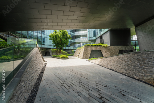 Obraz na płótnie Modern internet technology office area w salonie