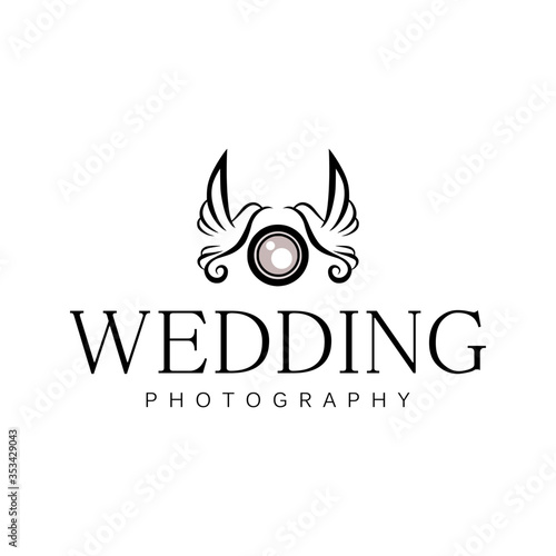 Wedding photography logo template