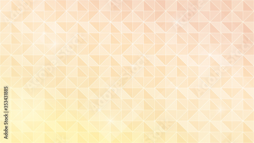 Abstract background of orange and yellow triangles. Full frame triangular shape geometric background for business card, banner, website or template. Copy space.