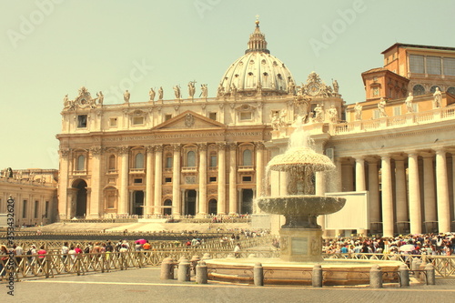 Saint Peter's Basilica in St. Peter's Square, Vatican City. Vatican Museum, Rome, Italy.
