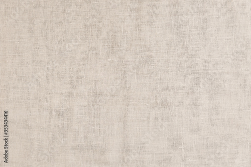 Texture of natural linen fabric. White canvas texture background. Natural linen.
