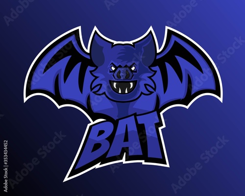 Illustration vector design of Bat eSport logo template
