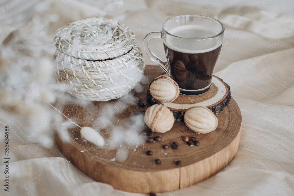 still life with cup of coffee and cookies still life with cup of coffee and cookies