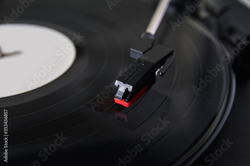 retro vinyl player, vinyl records, subject photography