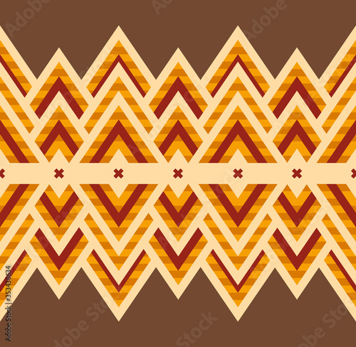 Seamless pattern of rhombuses in native american style. Bright pattern for web, print, textile, wrapping paper, scrapbooking, background and wallpaper. Stock vector illustartion.