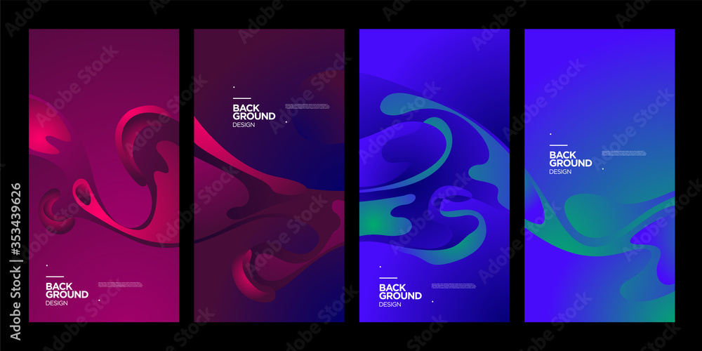 Vector colorful abstract fluid gradient pattern background