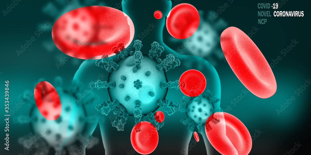3d render Corona virus disease COVID-19. Microscopic view of a infectious virus 3d render Corona virus disease COVID-19. Microscopic view of a infectious virus