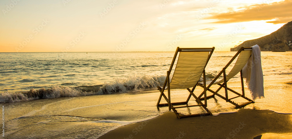 Sea Sunset, Summer background, Travel concept