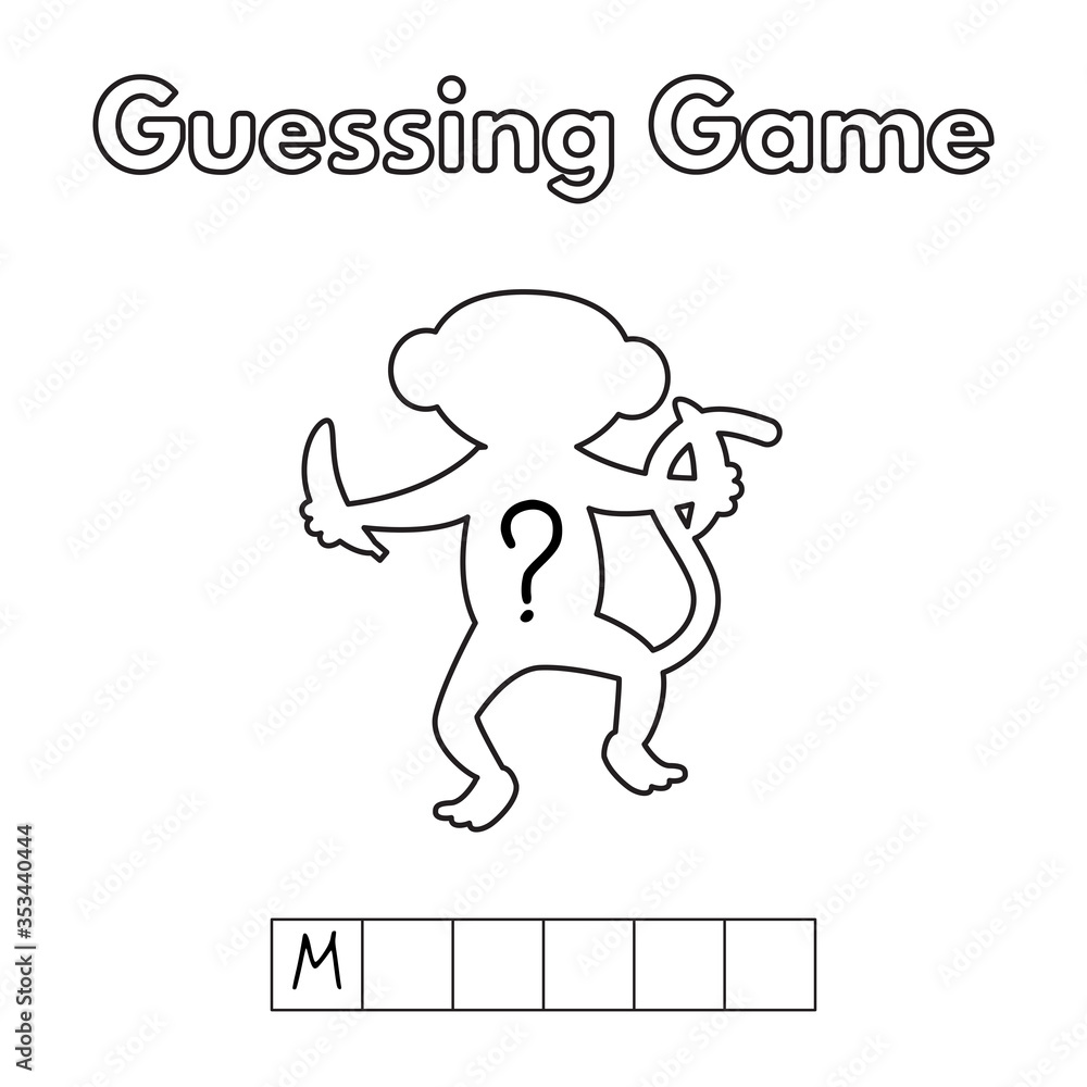 Cartoon Monkey Guessing Game Cartoon Monkey Guessing Game