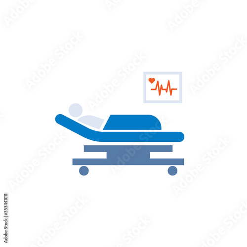 Life support machine icon. Clipart image isolated on white background