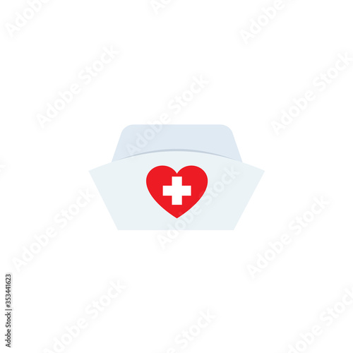 Medical nurse hat icon. Clipart image isolated on white background