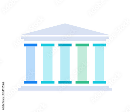 Five pillars diagram. Clipart image isolated on white background