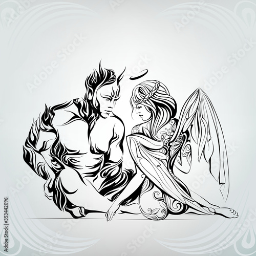 Passion between an angel and the demon