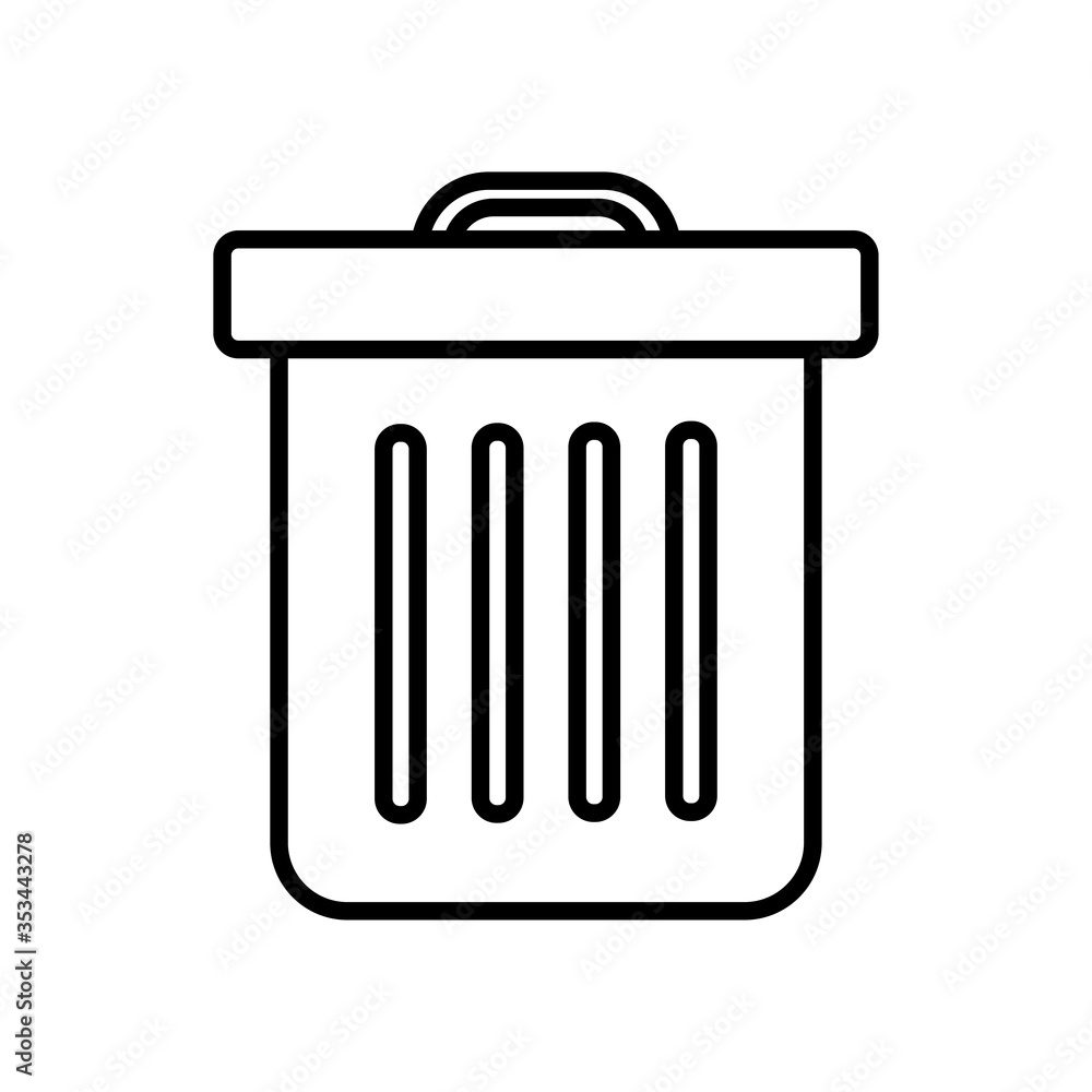 trash can icon, line style trash can icon, line style
