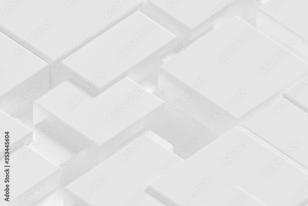 White cubes abstract background - chaotic pattern. White cubes abstract background - chaotic pattern.