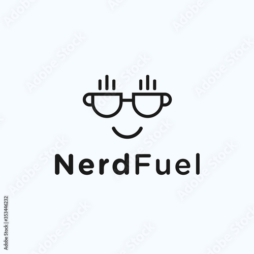 nerd coffee logo. coffee icon © fan dana