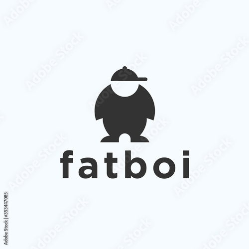 fat boy logo. meaty icon