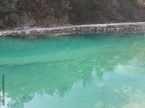 Mountain reflection in the interior lake, Turkey
