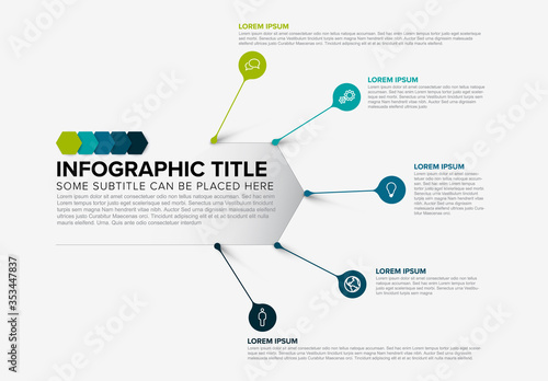 Multipurpose infographic with droplet pointers