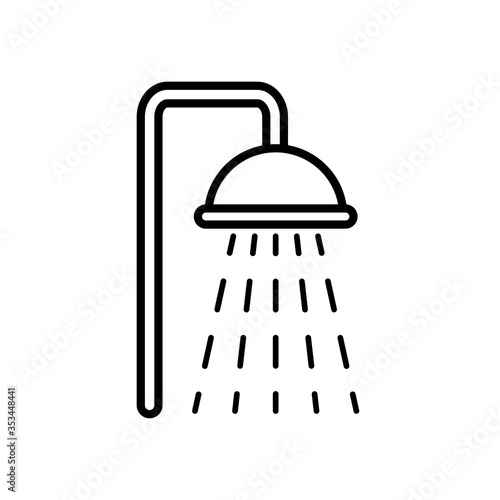 shower faucet icon, line style