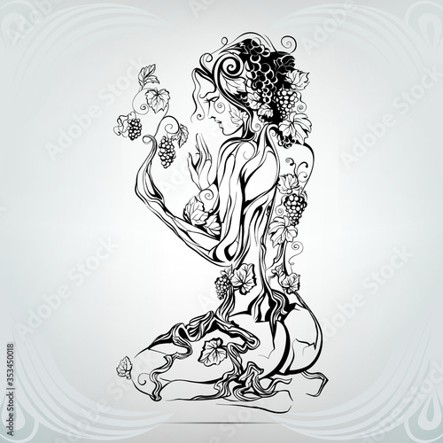Unity with nature. vector illustration