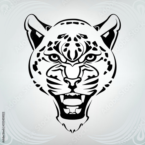 Stylized head of the leopard