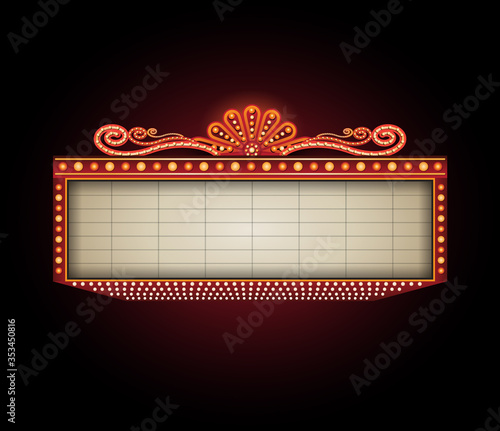 Theater sign billboard frame design photo