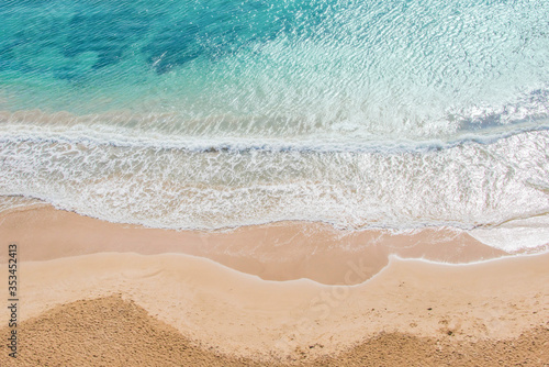 Calm Mediterranean sea and coast. Mascarat, Valencia, Spain