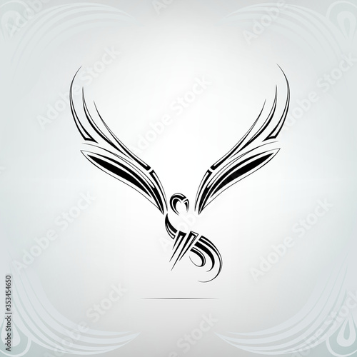 Stylized silhouette of the bird