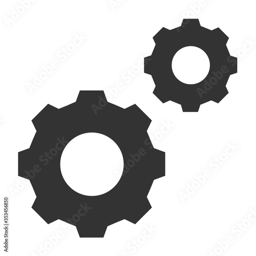 Cogwheel Vector Color Icon design, Tire Repair Tools and Wheel Shop Equipment on White background, Tire and Axle Spare Parts Concept, 