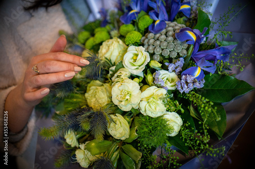 Canvas Print Romantic bouquet for engagement wedding celebration floral event in flowershop