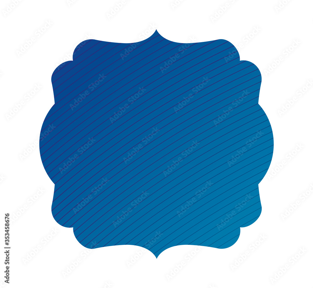 Isolated blue gradient frame banner vector design