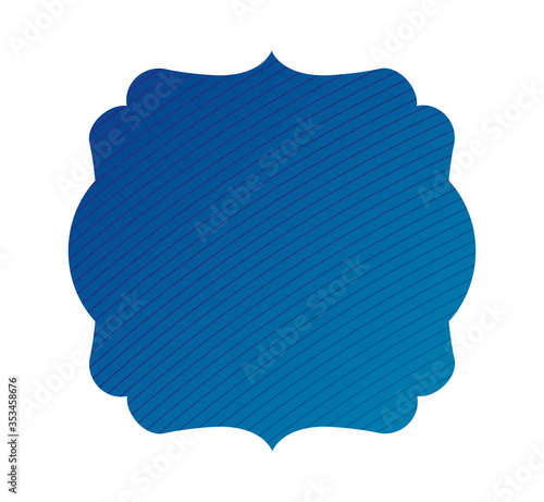 Isolated blue gradient frame banner vector design