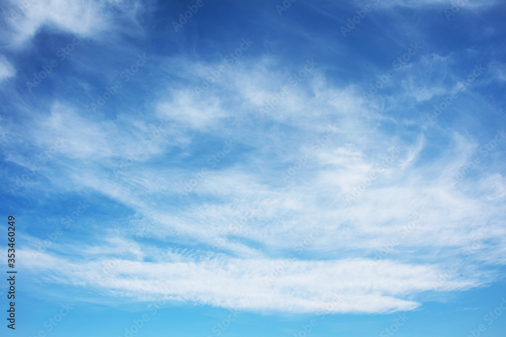 Blue sky with cloud. Clearing day and Good weather in the morning.