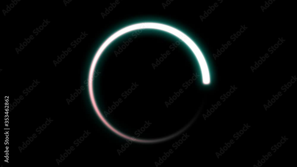 Spinning White Pink Neon circle. Abstract Neon Glowing Circle. On a black background.
Spinning White Pink Neon circle. Abstract Neon Glowing Circle. On a black background.