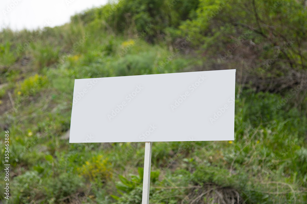 signboard in the nature