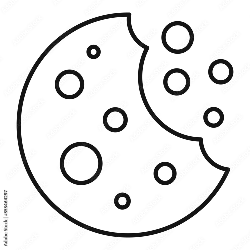 Breakfast biscuit icon. Outline breakfast biscuit vector icon for web design isolated on white background Breakfast biscuit icon. Outline breakfast biscuit vector icon for web design isolated on white background