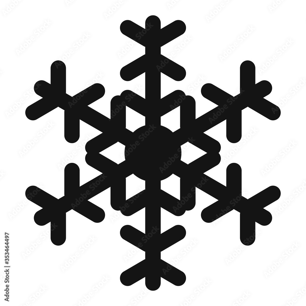 Flower snowflake icon. Simple illustration of flower snowflake vector icon for web design isolated on white background Flower snowflake icon. Simple illustration of flower snowflake vector icon for web design isolated on white background